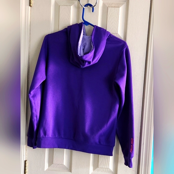 Under Armour Purple Hoodie Size SM lined hood Front Pouch - Picture 2 of 6